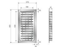 105-83-51-309 Лоток для тарелок Mesan TrayBond, 12шт.(Ш270хГ480-420хВ45) антрацит <16>