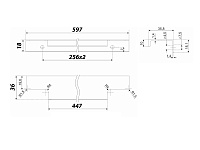 RT109SC.1/000/600 Ручка торцевая 512 мм матовый хром <20>