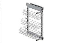 S-2207-C Бутылочница 300, Starax, 3-х ярусная, направляющие Blum Tandem, (255-205-155х470х635 мм), левая