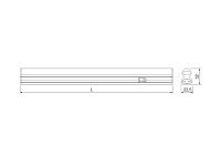 04.108.38.411 Светильник LED линейный Line 1E- 970. с выкл, 4000К, 14Вт, 220В, 1010-1230Лм, 970х23х33мм, PC, белый, соед. каб. 0,15м, сетевой каб. 1,0м, клипсы мет.