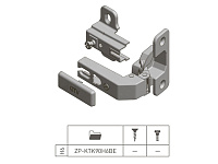 ZP-KTK90H6BE Петля угловая 90° GTV короткое плечо с ответ. планкой Н=6 без евровинта <100>