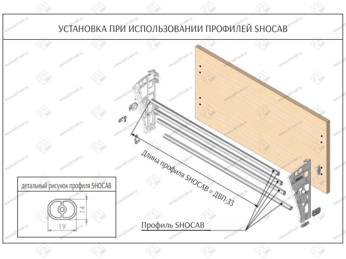 110-09-20-302 Профиль Mesan для обувной полки, пластик, белый <5,5м> <1> 4