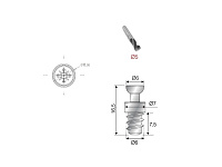 103-08-02-403 Винт Mesan для Raffix c эксц/miniRaffix/Prolock d6х7,5мм(саморез) цинк (ST) <1000/5000>