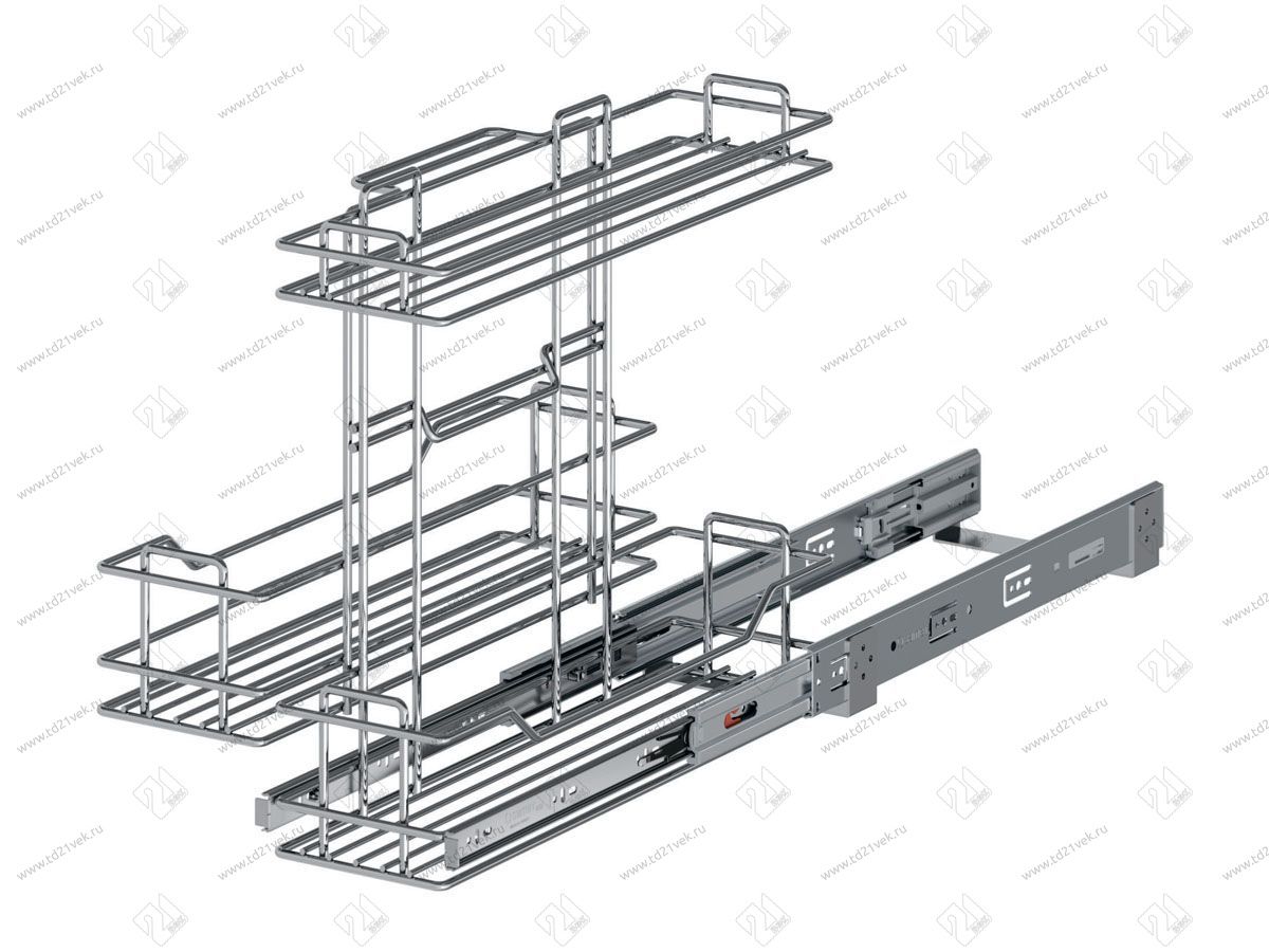 S-2498-C Выдвижная корзина под мойку в базу 350 мм, Starax, (280х460х405 мм), хром 2