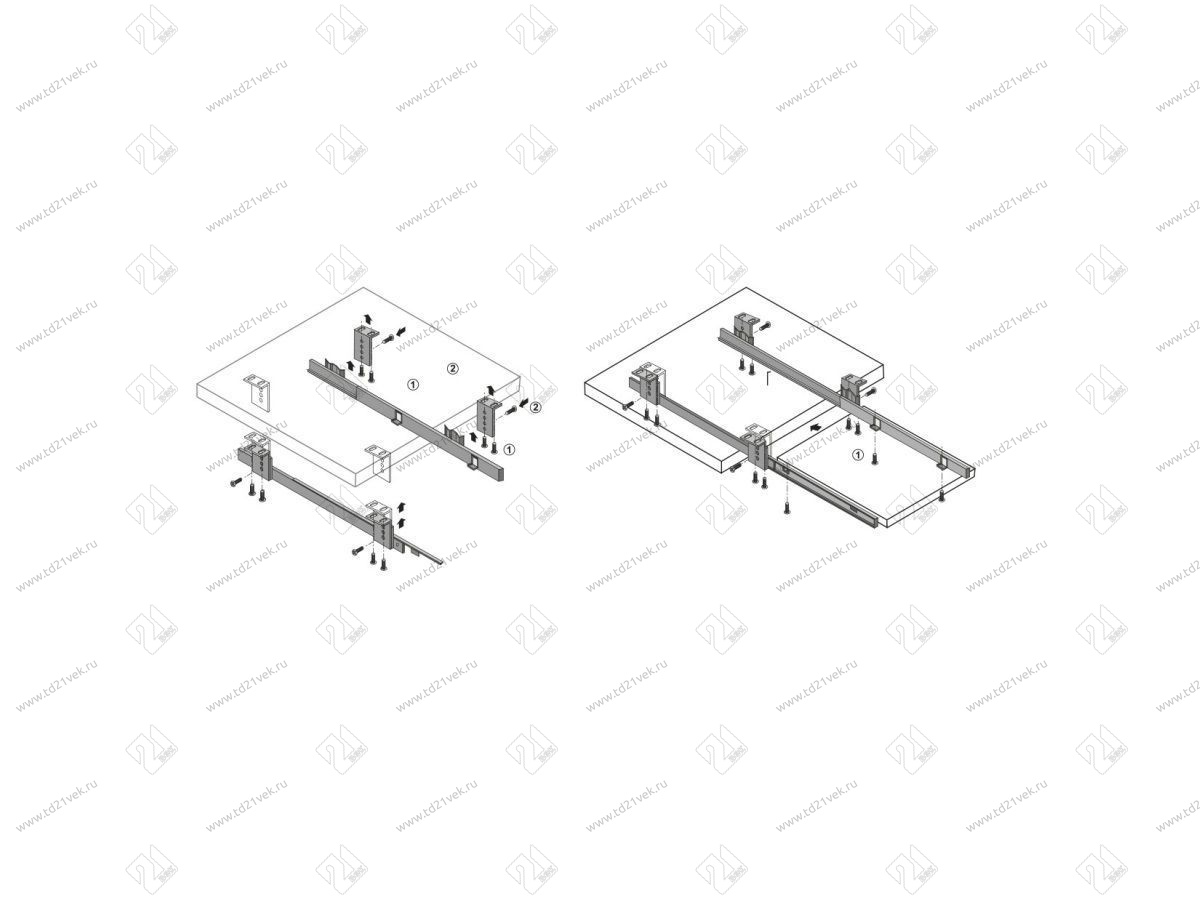 Полка для клавиатуры, серая, пластик, сталь SK-027-80 <1/10> 4