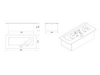 11.800.02.036 Блок роз.выдв.гориз,сер,роз-ки 2хEU;2xUSB3,0; 1xLAN;2xHDMI,265х118х66мм,каб. с вилк. 2м