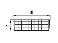 Корзина сетчатая 120*450*450 мм, метал.cеребристый <4>