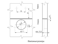 ZP-BICN090ZE Петля накладная GTV c евро, с отв. пл., 48/35мм, Н0 никель (сталь), <250>