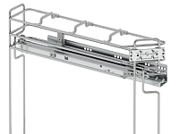 S-2605-C Бутылочница 150, Starax, 45 градусов, 2-х ярусная, направляющие Blum Tandem, (106х465х495 мм), полное выдвижение, правая, хром