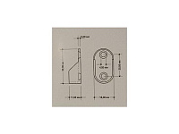 Штангодержатель овальный FLMCNK15H20007 H20*15мм 2отв.(никель) <500/1000>