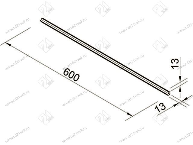 Планка угловая универс. алюм. для стеновых панелей 4мм 1070 L=600 <100> 2