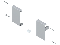 ZIF.71M0 FRO R+L V1 WGR TANDEMBOX Держатели передней панели, высота M  96 мм, левый+правый, светло- серый