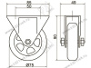 Опора колесная 385 нагрузка - 50 кг d=75, h=98 <100> превью 2