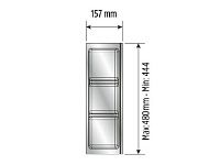 105-83-06-302 Лоток для столовых приборов Mesan TrayBond, 3 отдела,(Ш157хГ480-444хВ45) белый <5/80>