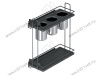 S-2651-A Бутылочница для столовых приборов, Starax, 2-х ярусная, (205х475х420 мм), антрацит, левая превью 2