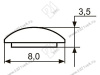 Декор "Sal-M 3" <8мм>(хром) krom <100/1000> превью 2