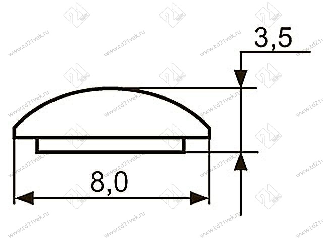 Декор "Sal-M 3" <8мм>(хром) krom <100/1000> 2