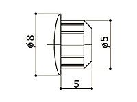 Заглушка d=5 мм. (темно-желтая)№10<1000>коробка