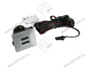 06.800.01.326 USB-розетка, врезная, квадратная, 2хUSB CHARGE-K, max. 3,4A, провод 2м c LED кон., 37х37х31.3мм, серебристый превью 1