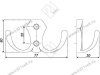 K203SC.2 Крючок мебельный K0360 сатиновый хром <40> превью 2