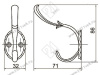 KR0110 AB Крючок античная бронза <30/180> превью 2