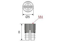 102-04-51-911 Муфта Mesan распорная М4 d5хL8мм, латунь <1000/5000>