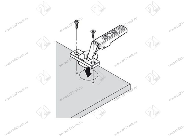 70T5550.TLMB V50NI (HF) Петля BLUM CLIPtop 120*(без пружины)(для АVENTOS HF) <250> 2