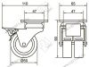 Опора колесная 346 нагрузка - 50 кг d=50, h=75 <100> превью 2