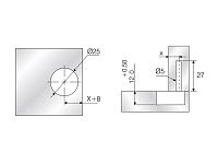 102-01-08-304 Стяжка Mesan Montefix d25*H12мм+винт d5*27мм (крем) <1000>