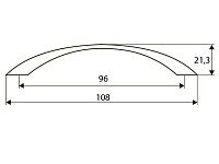 Скоба "Оскар" 5001-13/96 тонкая (белая)<100/1200>