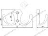 K203SC.2 Крючок мебельный  K0360 сатиновый хром <40> превью 2