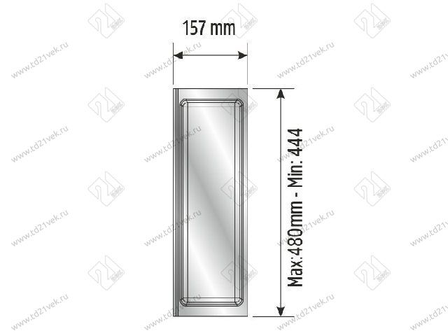 105-83-04-309 Лоток для столовых приборов Mesan TrayBond, 1 отдел,  (Ш157хГ480-444хВ45) антрацит <80> 4