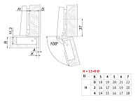 H102A02/0112 Петля Boyard 0 мм + планка H=2 <250>