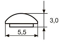 Декор "Sal-M55" <5,5мм>(мат.золото) <200/1000>