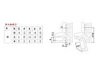 H301С02/0910 Петля Boyard 16 мм CLIP (с довод.) + планка H=0 <100>