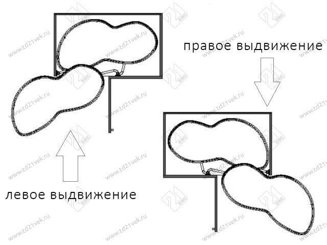 S-3015-C Волшебный угол "Лепесток" в базу 450 мм, Starax, (850х475х600 мм), левый 2