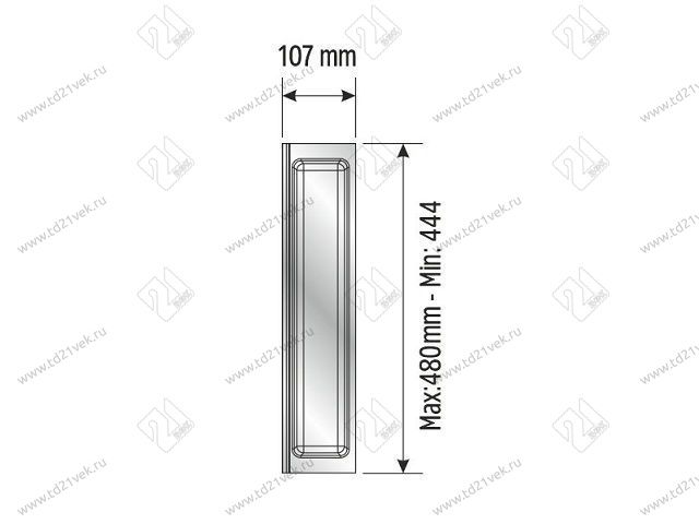 105-83-01-302 Лоток для столовых приборов Mesan TrayBond, 1 отдел,  (Ш107хГ480-444хВ45) белый <5/80> 3