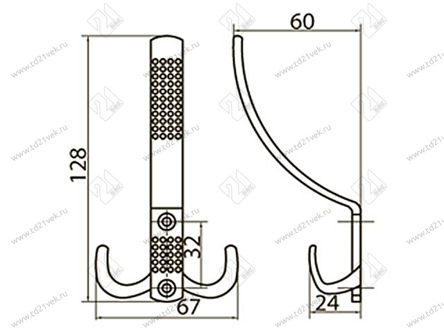 KR0070 OT Крючок золото <25/150> 2