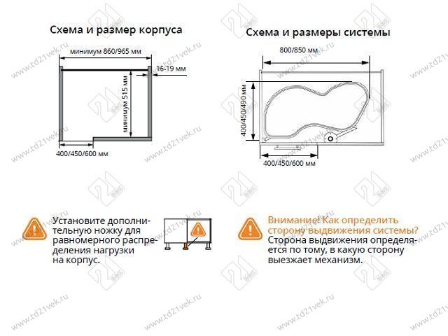 S-3015-C Волшебный угол "Лепесток" в базу 450 мм, Starax, (850х475х600 мм), левый 3