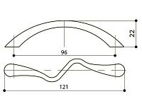 Скоба "Оскар" 5013eco/96 змея<5121-05>(золото)<100/800>