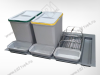 S-2564-G Система сортировки в базу 900 мм, Starax Order 2, (840-800x490-415x305 мм), серый превью 1