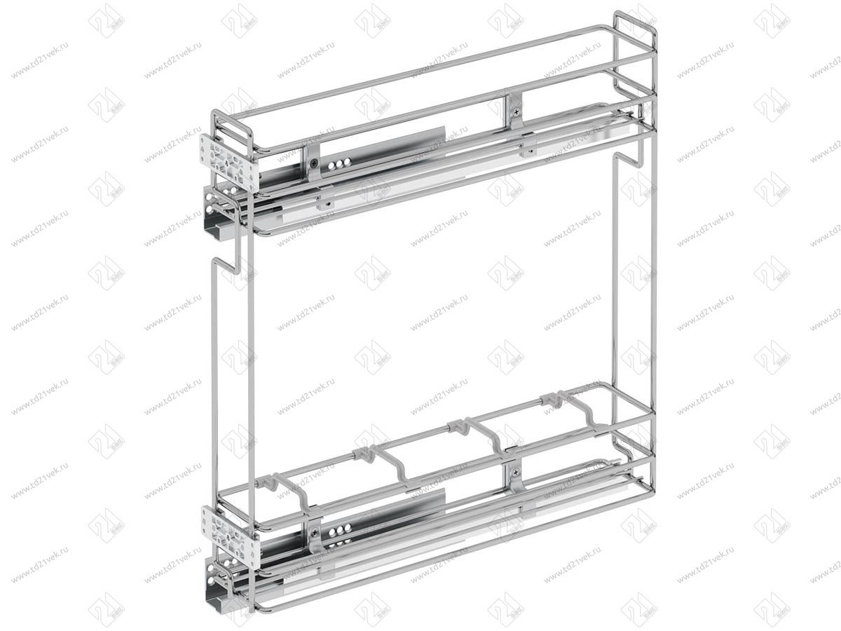 S-2422-С Бутылочница 150, Starax, 2-х ярусная, направляющие Blum Tandem, (106х475х495 мм), частичное выдвижение, левая 2