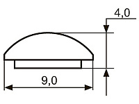 Декор "Sal-M 4" <9мм>(хром) krom <100/400>