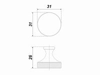 RC287BL.4 Ручка-кнопка, черный матовый <40>