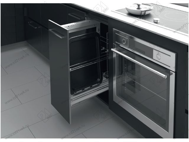 S-2891-C Выдвижная система для сковородок в базу 350 мм, Starax, (310х475х640 мм), правая, хром 2