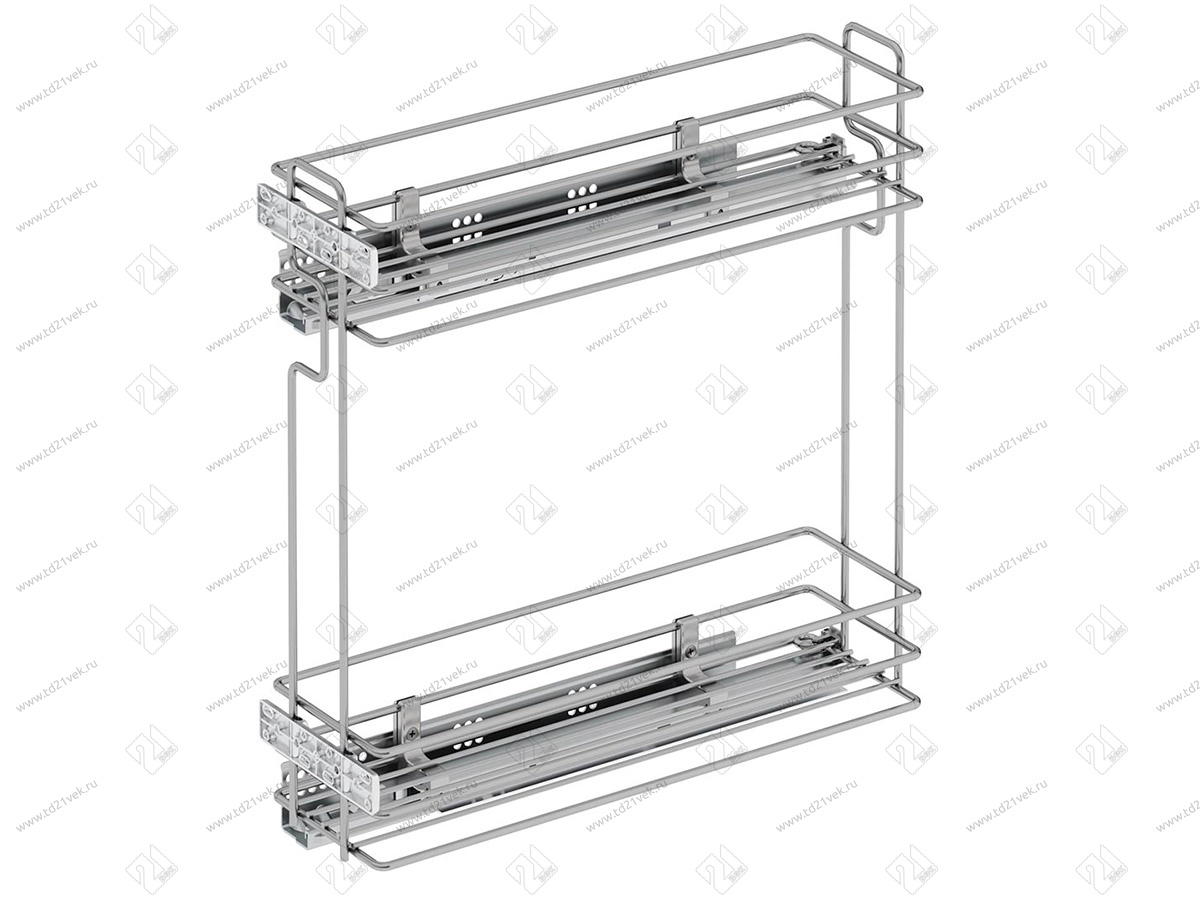 S-2443-C Бутылочница 250, Starax, 2-х ярусная, направляющие Blum Tandem, (203х475х495 мм), полное выдвижение, левая 2