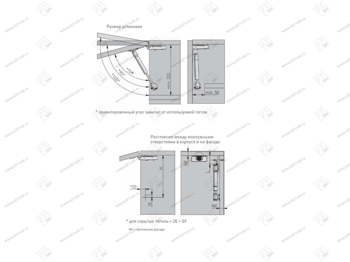PD-G60160-02 Газлифт мебельный 60N L160мм (короткие) <50> 4