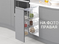 S-2794-C Бутылочница 400, Starax, 3-х ярусная, направляющие Blum Tandem, (355х470х635 мм), с доводчиком, полное выдвижение, правая