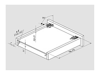 DB8881Zn/550 Направляющие, 550 мм скрытого монтажа B-slide c доводчиком <10>