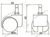 Опора колесная 419 нагрузка - 35 кг d=50, h=65 <100> превью 2